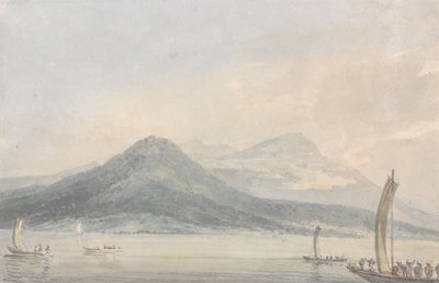 Vanaf het Isola Borromena, Lago Maggiore door Joseph Mallord William Turner